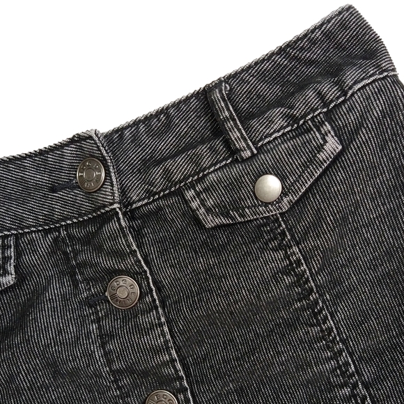 BDG Corduroy A-Line Button Front Skirt in Gray Size 0 - Picture 6 of 7